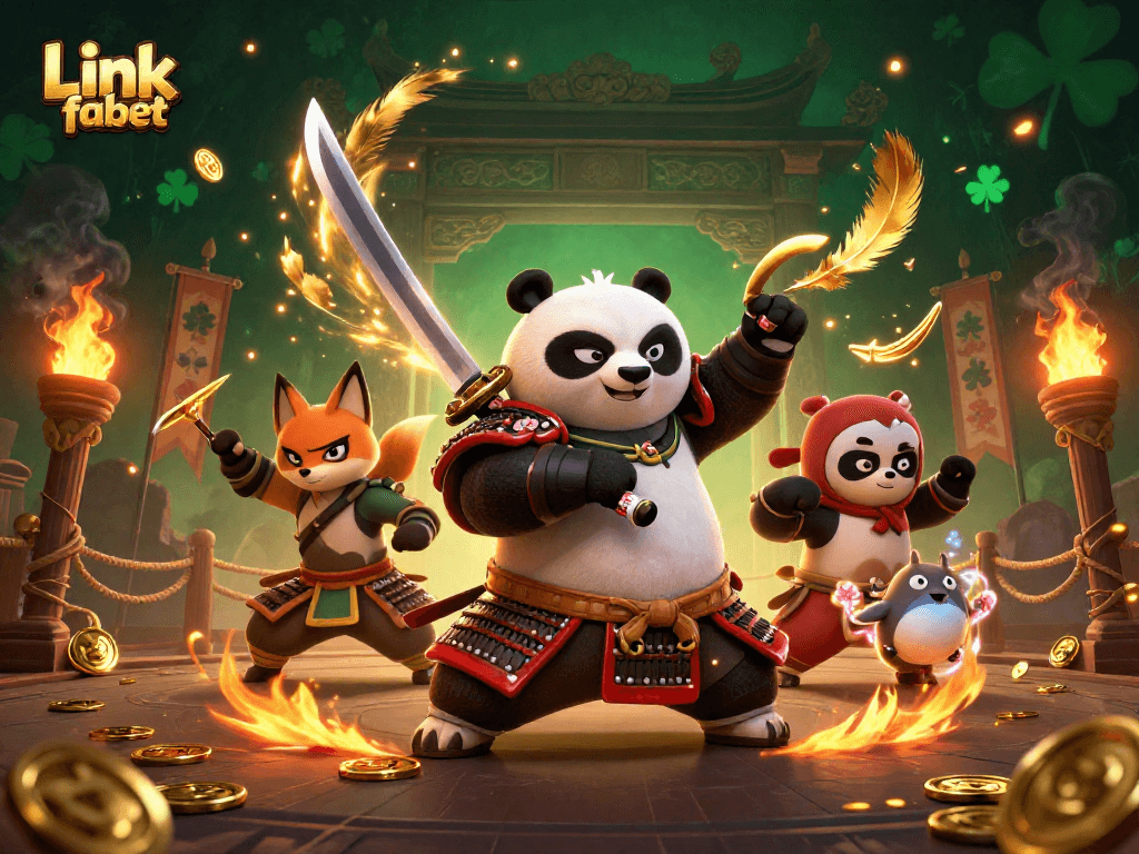 Experience thrilling gameplay with Link fabet in a vibrant 3D casino illustration.