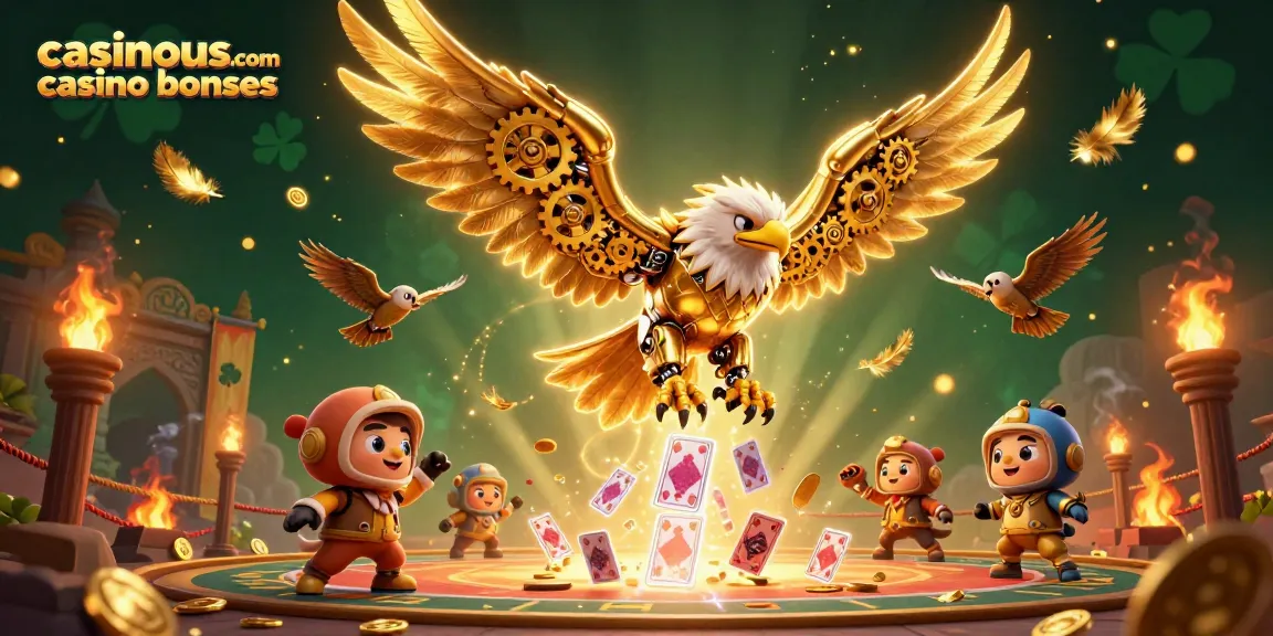 Engage with casinous.com casino bonuses amidst vibrant 3D casino elements showcasing thrilling gameplay.
