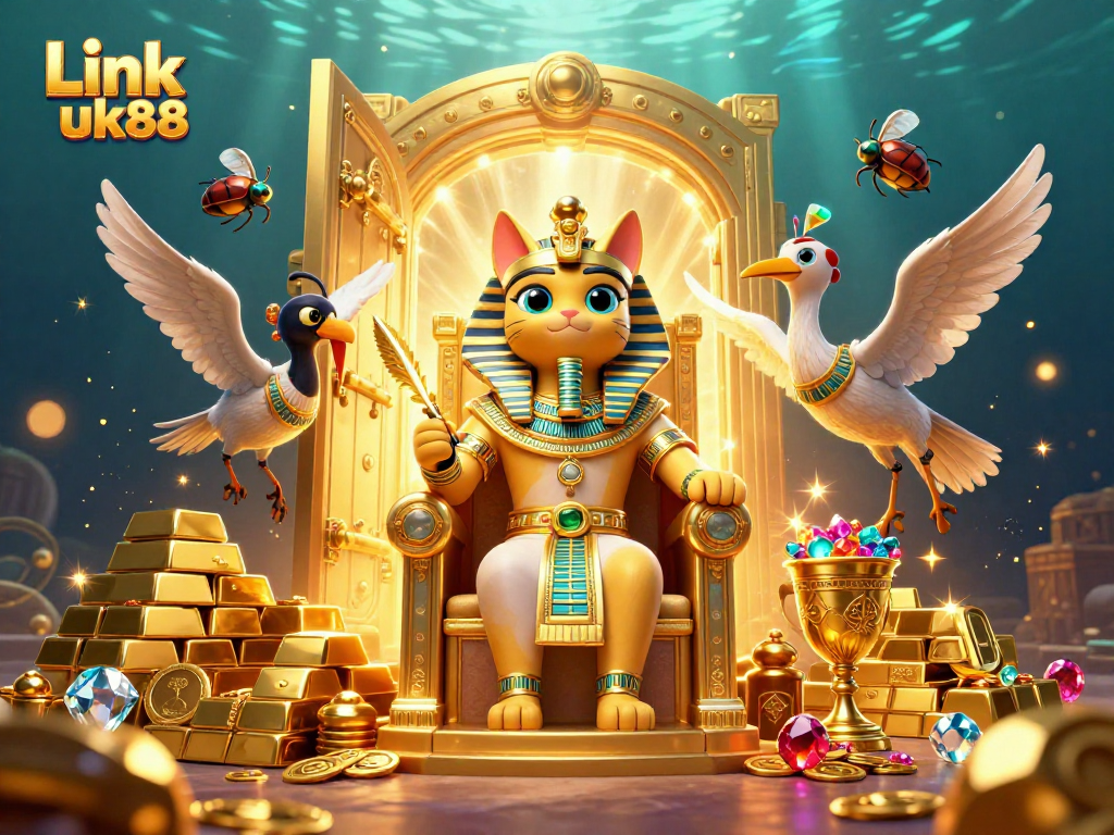 Experience thrilling gameplay at Link uk88 featuring a vibrant 3D illustration with rich casino elements