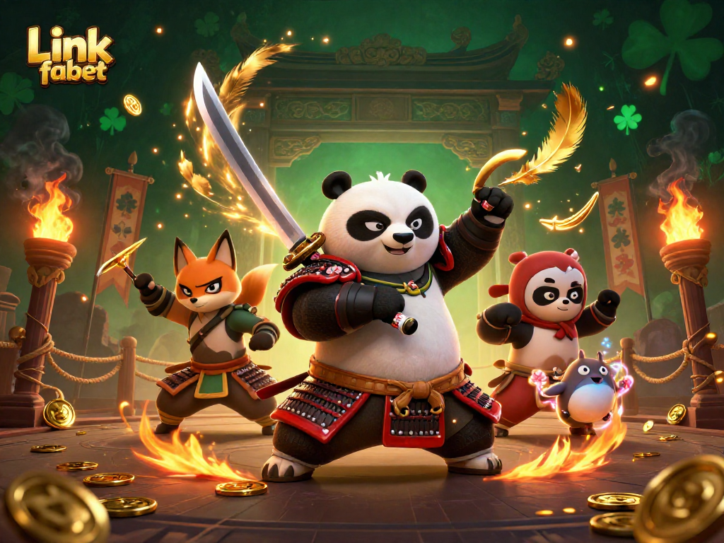 Experience thrilling gameplay with Link fabet in a vibrant 3D casino illustration.