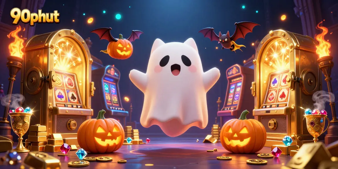 90phut showcases thrilling gameplay in a vibrant haunted casino atmosphere with ghostly characters.